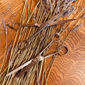 Germany Made Vintage Hair Cutting Shears & thinning Scissors Set of 2